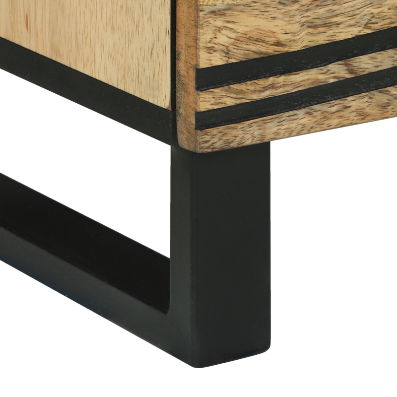 Nachttisch 40x33.5x46 cm aus Massivholz Mango und Spanplatte