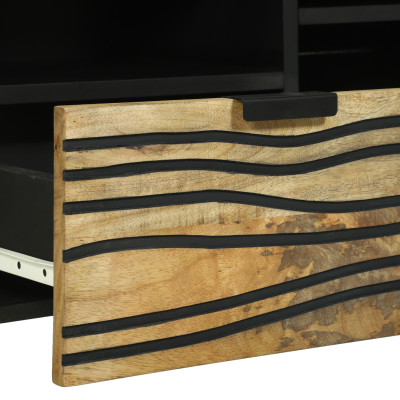 TV-Schrank 100x33.5x46 cm aus massivem Mangoholz