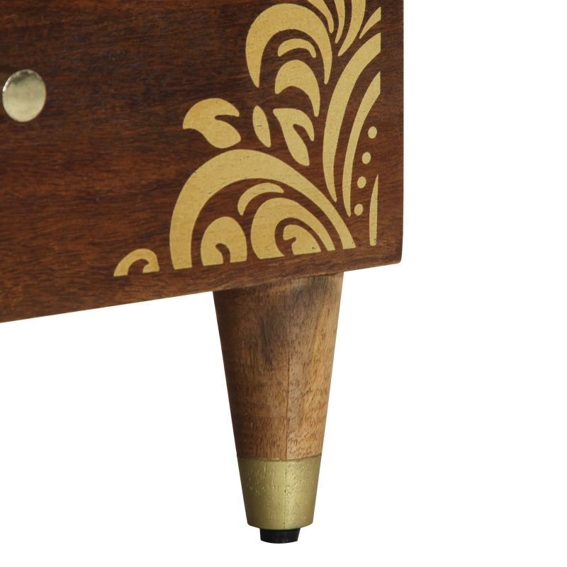 Nachttische 2 Stück 40x33x46 cm aus massivem Mangoholz