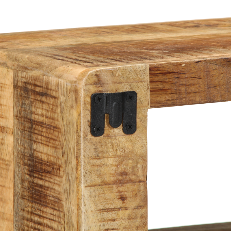 TV-Wandregal 60x30x25 cm Massivholz Raues Mango