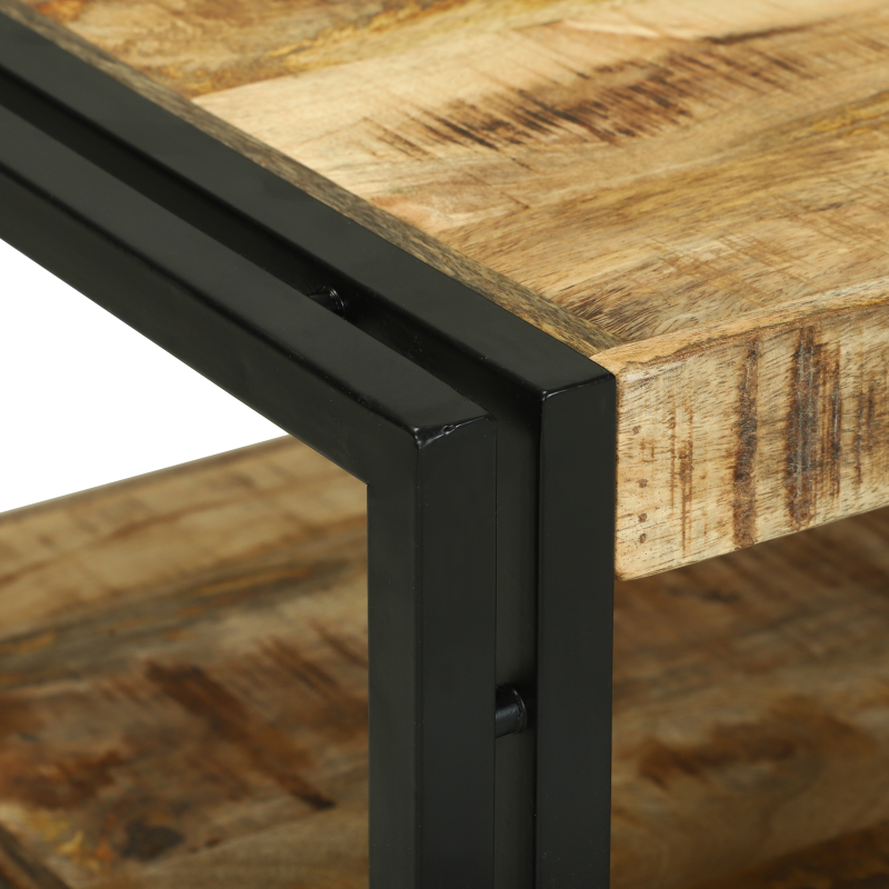 Couchtisch 120x50x38 cm Massivholz Grob Mango