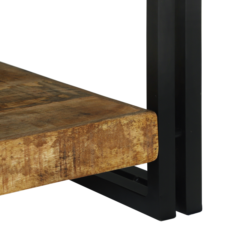 Couchtisch 120x50x38 cm Massivholz Grob Mango