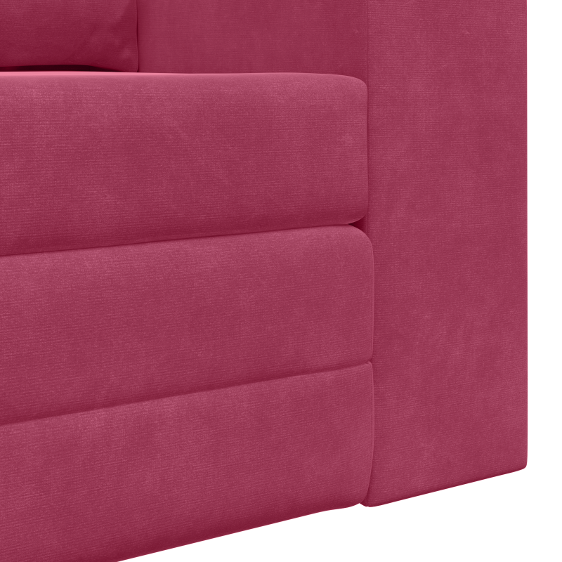 Boden-Sofa-Bett 2-in-1 Burgunderrot 148x71x83 cm Samt