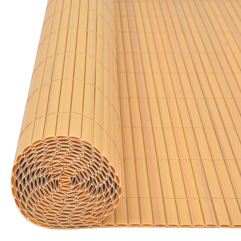Gartenzaun beidseitig PVC 150x300 cm Gelb