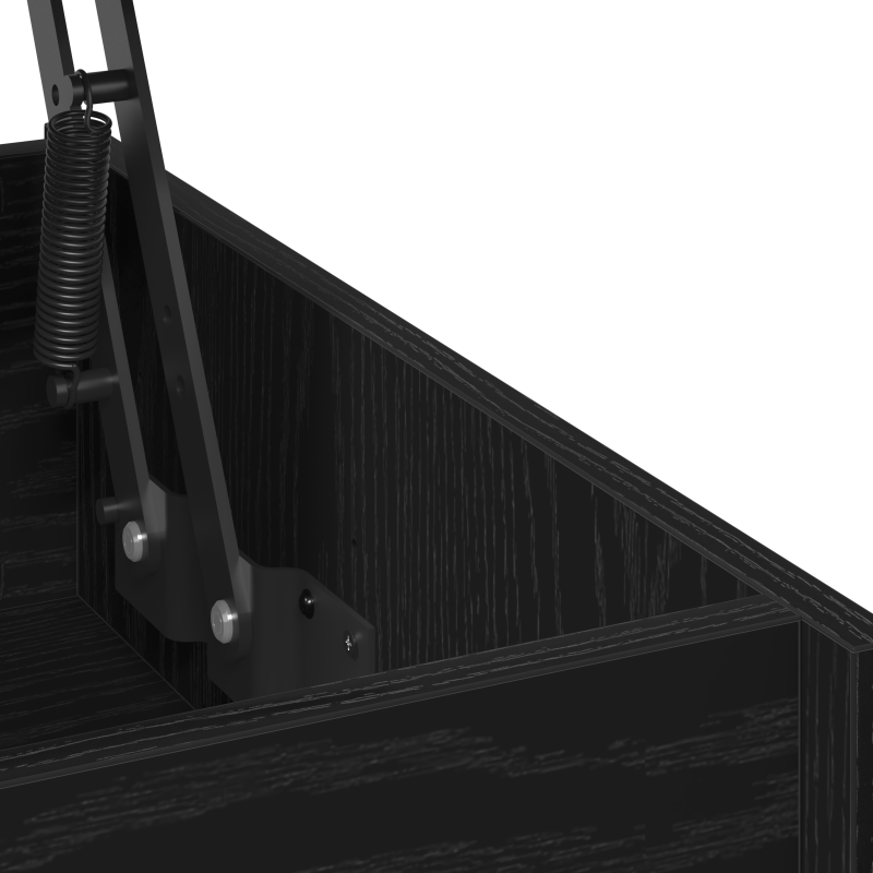 Schwarzer Eichenkaffee Tisch - 80 x 50,5 x 41,5 cm