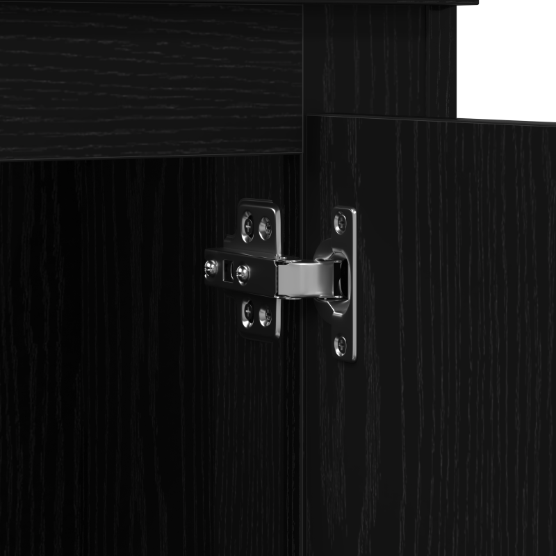 Highboard Schwarz Eiche 36x35,5x103,5 cm Holzwerkstoff