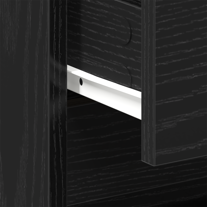 Nachttisch Schwarz Eiche 45x34x44,5 cm Holzwerkstoff