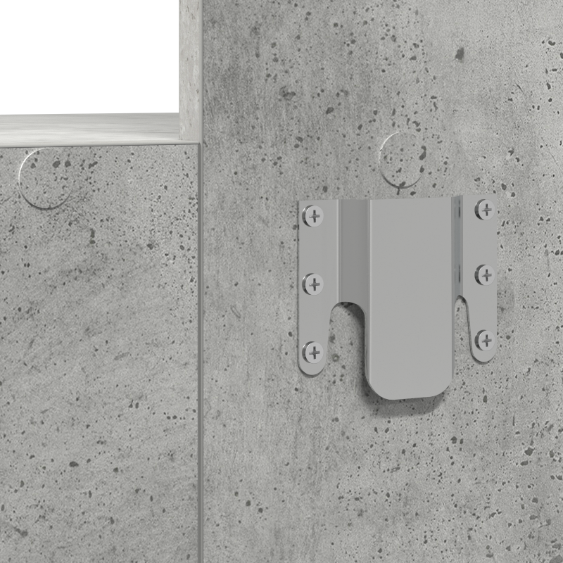 Wandhängender Schminktisch Beton Grau 83x40x70 cm