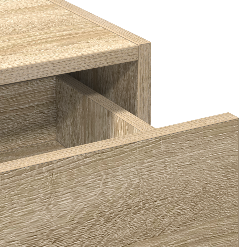 Wandhängender Schminktisch Sonoma Eiche 100x40x70 cm