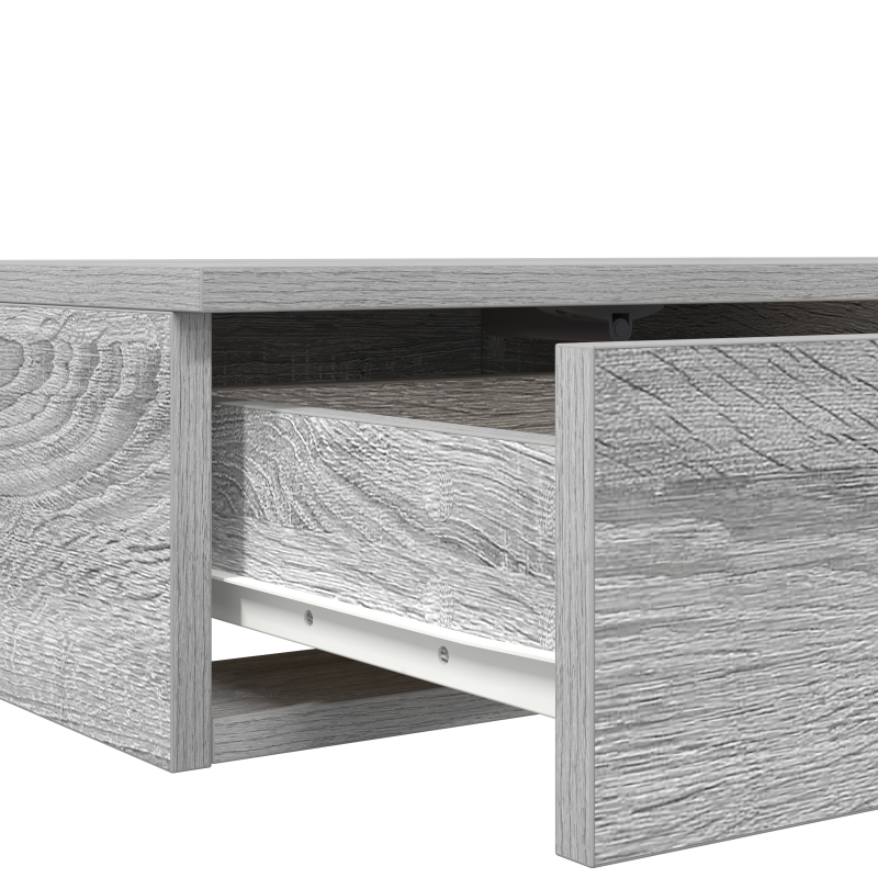 Bett mit Schubladen Grau Sonoma 90x36,5x16,5 cm Holzwerkstoff