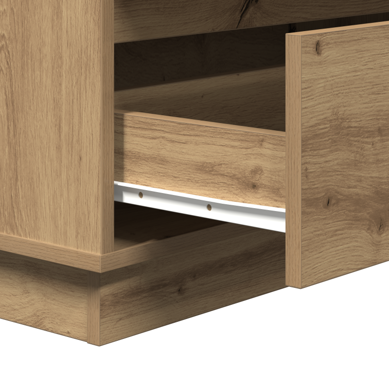Nachttisch mit LED Artisan Eiche 71x34,5x75 cm Holzwerkstoff
