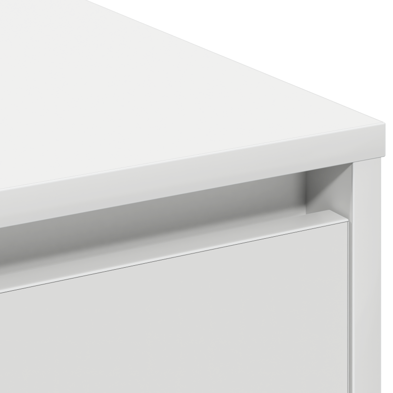 LED Sideboard in Weiß - 71x34.5x75 cm, Hergestellt aus Holzwerkstoff