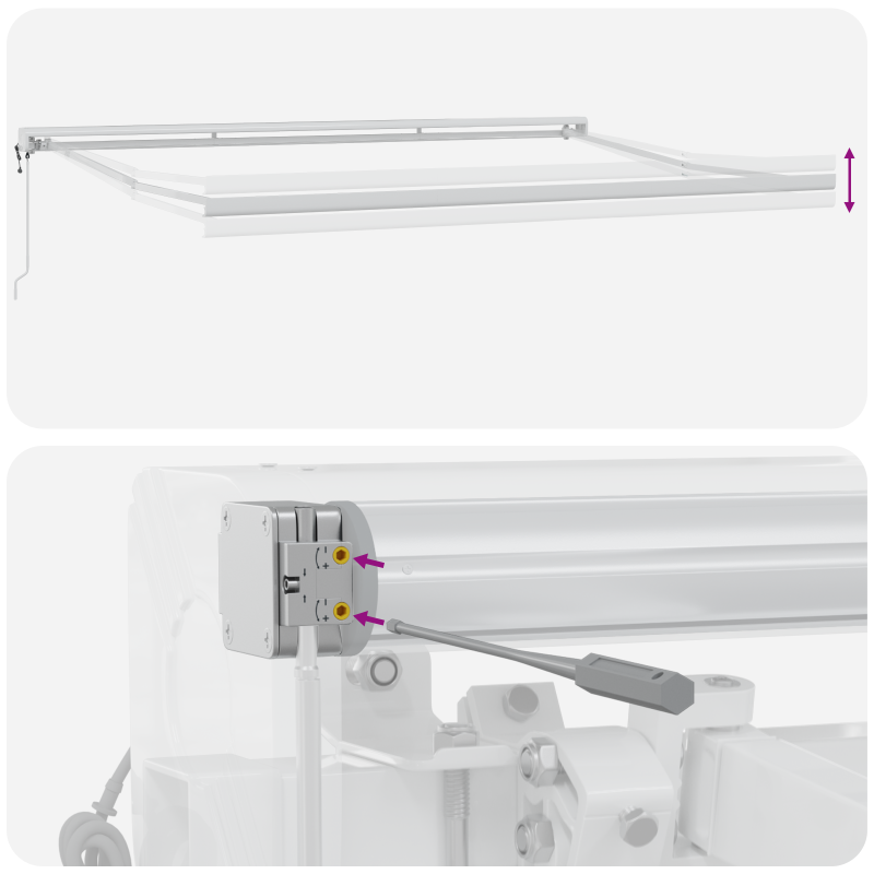 Automatische ausziehbare Markise Mehrfarbige Streifen 400x300 cm