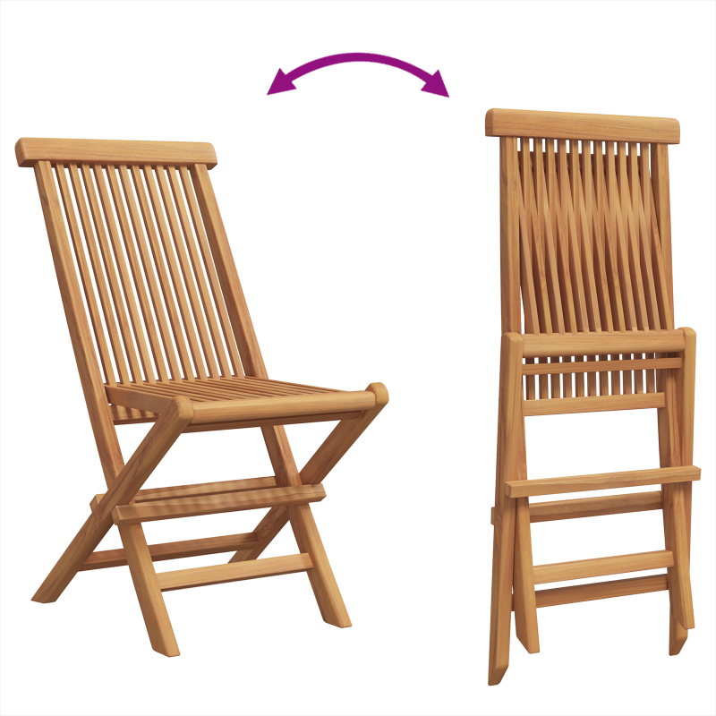 5-teiliges Garten Esstisch Set Massivholz Teak