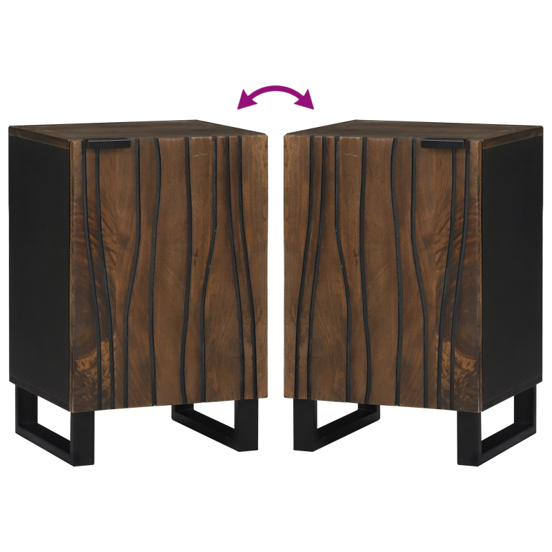 Badezimmerschrank 38x33.5x58 cm Massivholz Mango