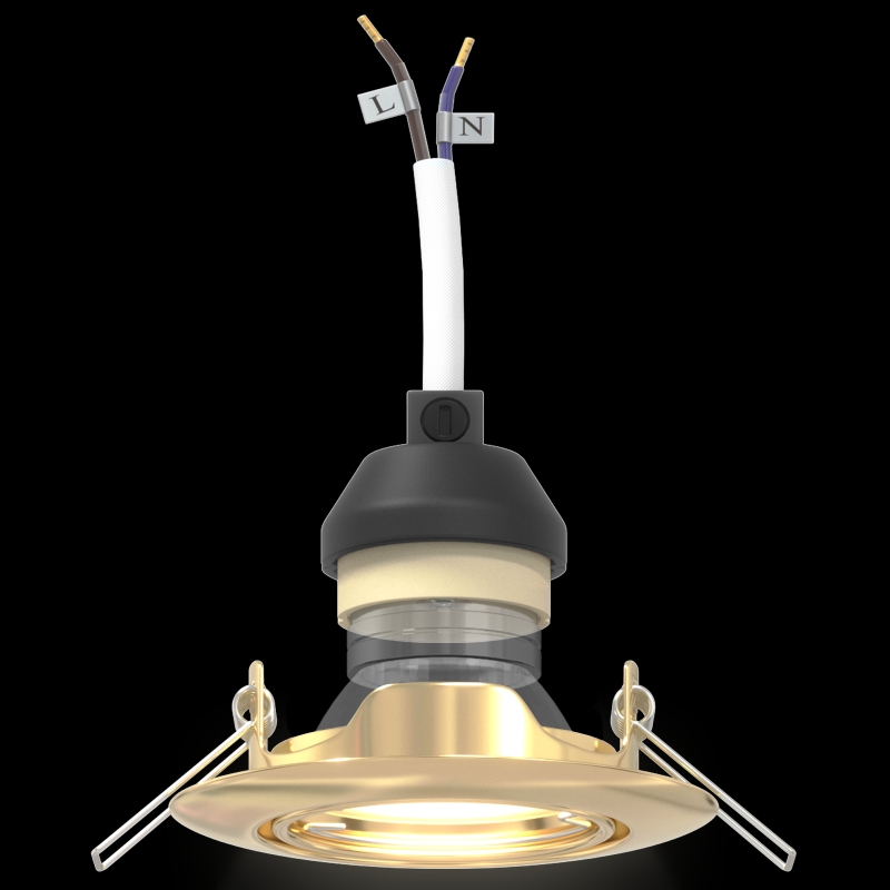Einbau-Spotlights 12 Stück Rund GU10 Gold Ø90 mm Stahl