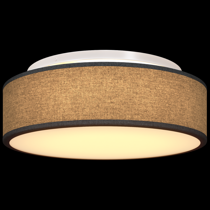 Deckenlichter Flush Mount Schwarz Ø 38 cm Stoff E27