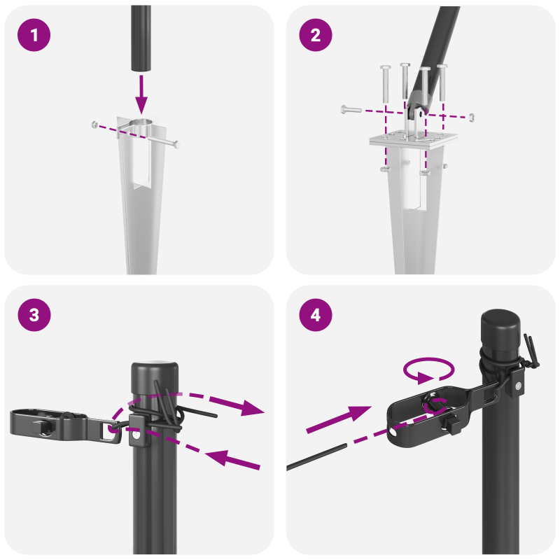 Zaunpfosten mit Spike 13 Stück Ø32 mm 170 cm Galvanisiertes Stahl