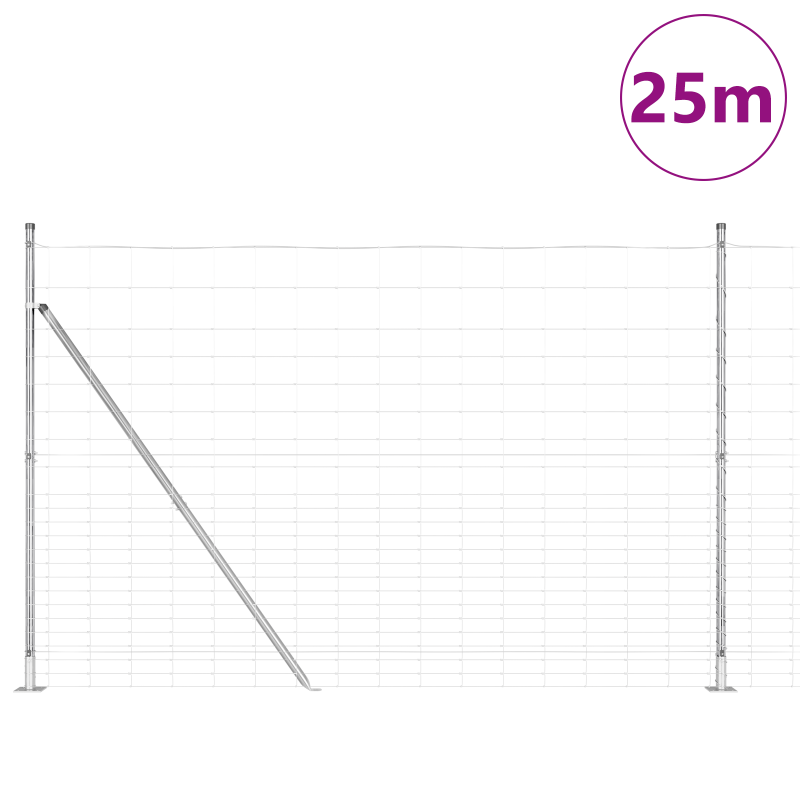 Feldzaun 1,6x25 m Verzinkter Stahl