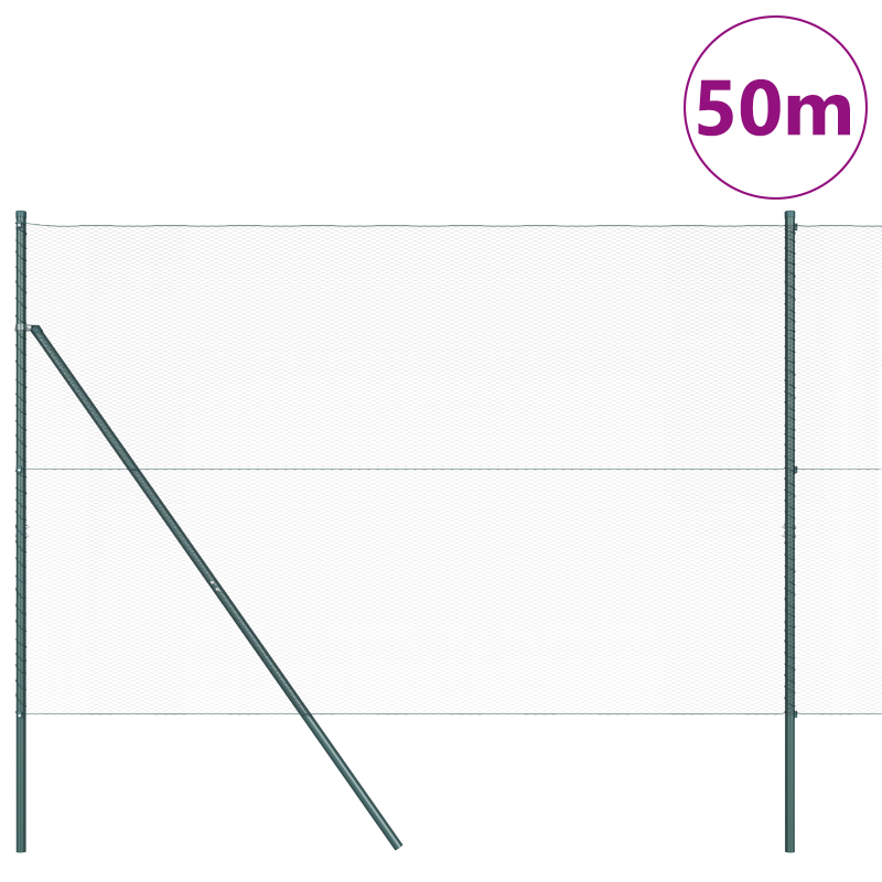 Sechseckzaun Grün 1.5x50 m Stahl