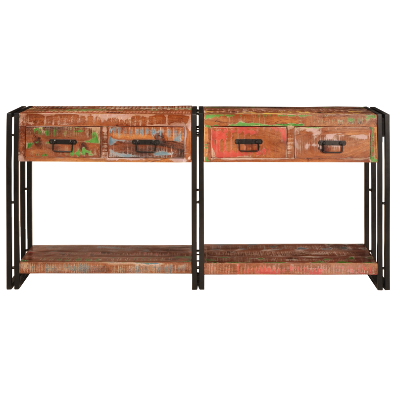Bücherregal Bett Geraucht Eiche 180x200 cm Holz