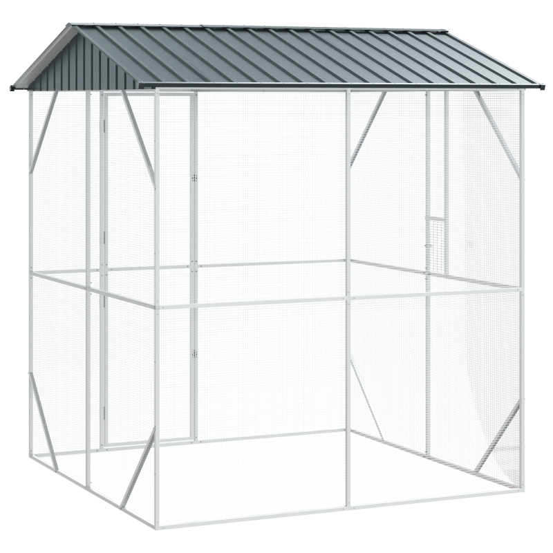 Vogelvoliere Anthrazit 210x227x247 cm Stahl