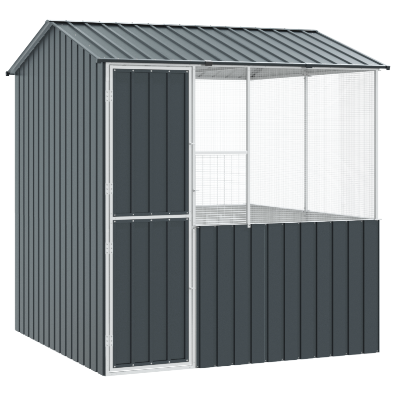 Vogelkäfig Anthrazit 215x78x200 cm Galvanisierter Stahl