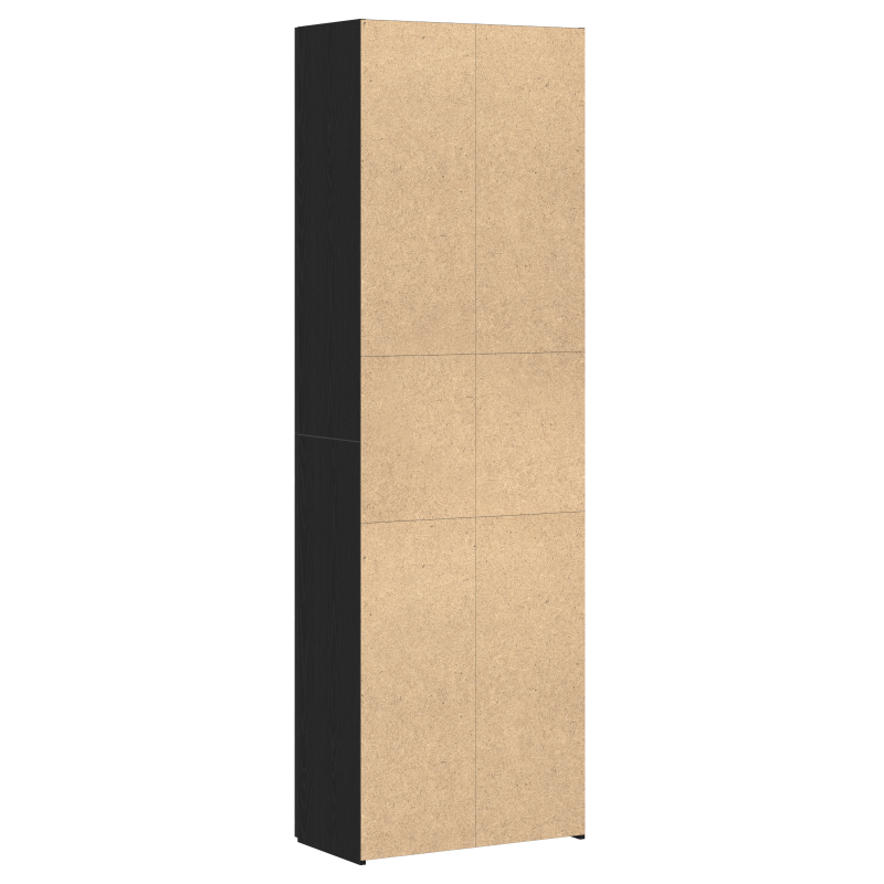 Büroschrank Schwarz Eiche 60x32x190 cm Holzwerkstoff