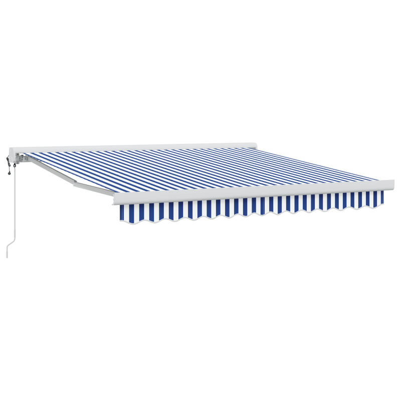 Automatische einziehbare Markise Blau und Weiß 300x250 cm