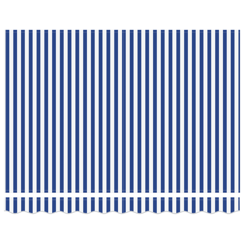 Automatische einziehbare Markise Blau und Weiß 300x250 cm