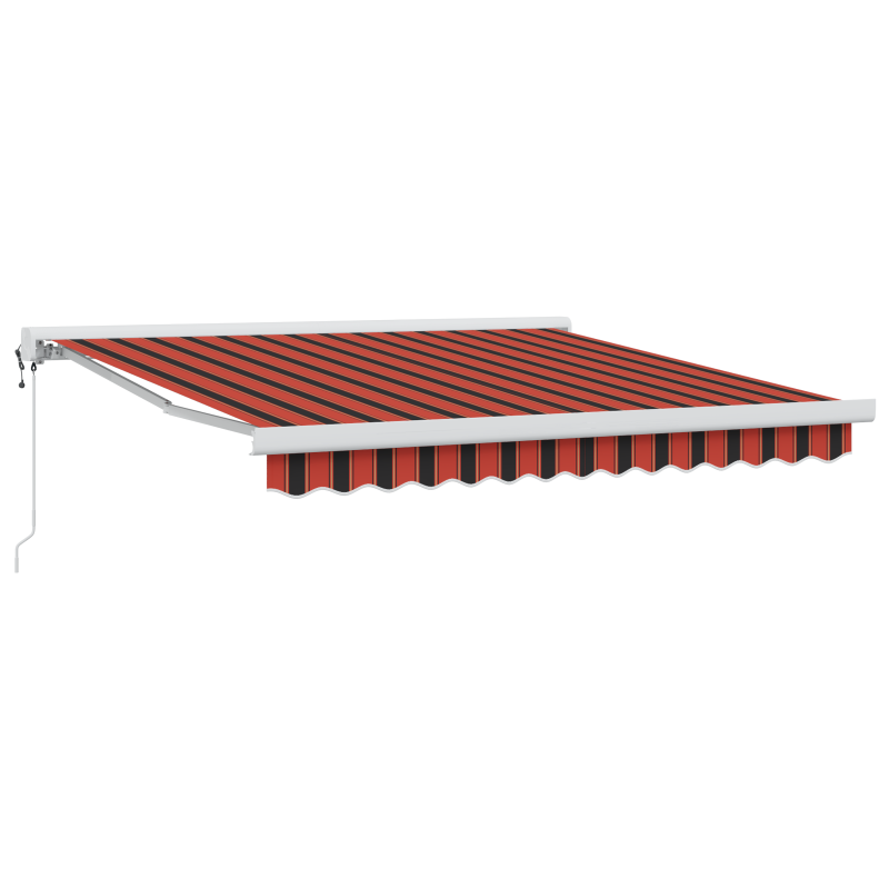 Automatische Einziehbare Markise Orange und Braun 350x250 cm