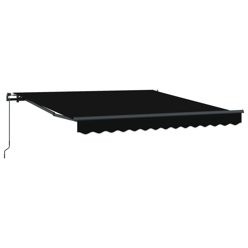 manuelle einziehbare Markise Schwarz 350x250 cm