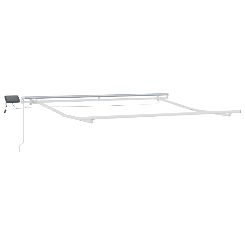 manuelle Markise mit LED Beige 350x250 cm