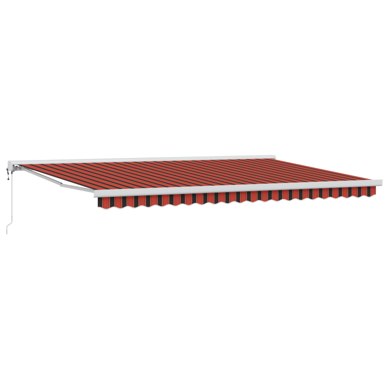 automatische einziehbare Markise in Orange und Braun 500x300 cm