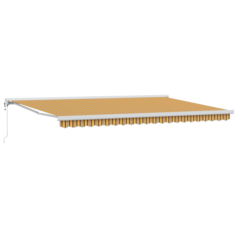 Automatische einziehbare Markise mit mehrfarbigem Streifen 500x300 cm