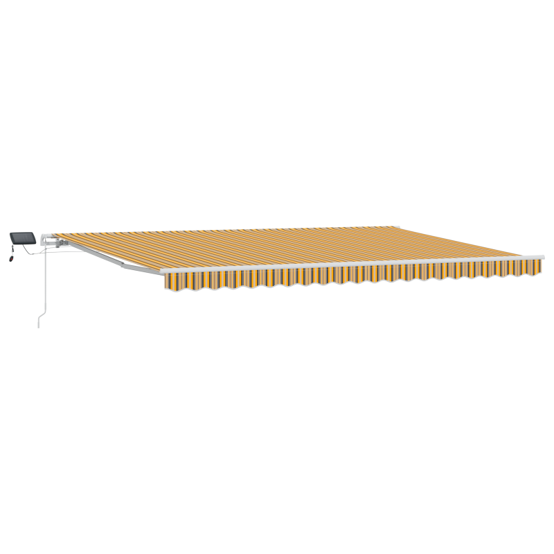 Manuelle einziehbare Markise mit LED-Multicolor-Streifen 500x350 cm