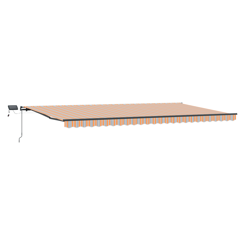 manuelle einziehbare Markise mit LED mehrfarbigen Streifen 600x300 cm