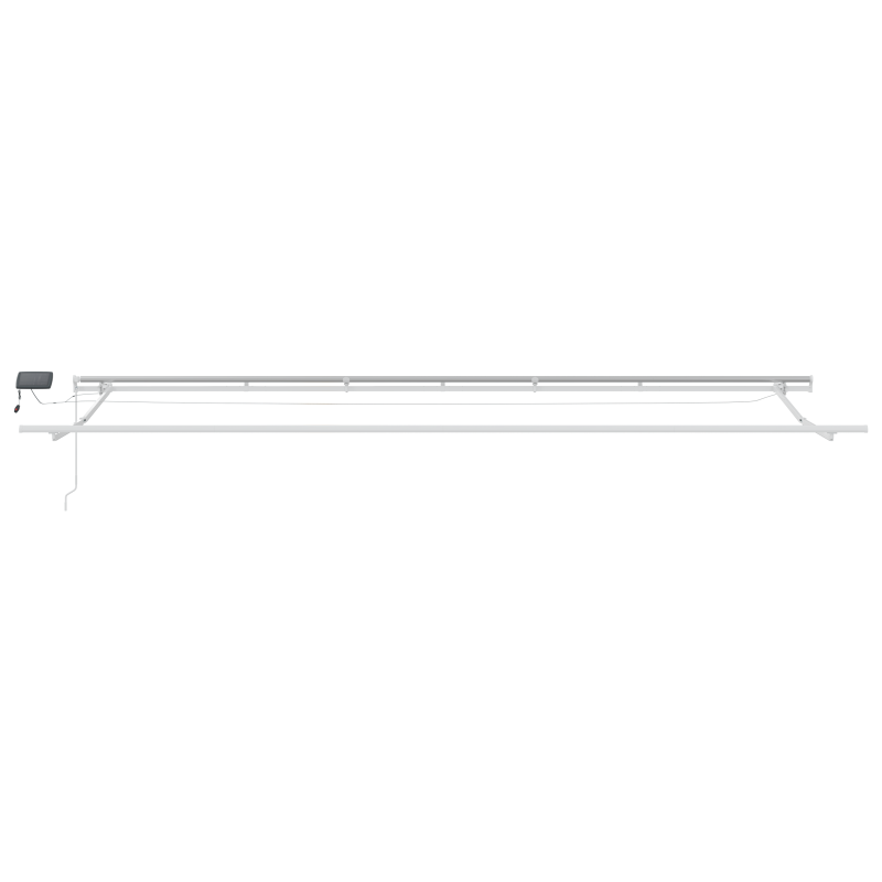 Manuelle Einziehbare Markise mit LED Orange und Braun 600x350 cm