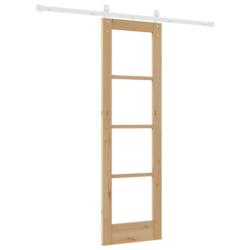 Schiebetür mit Beschlagset ORKDAL aus massivem Holz & Glas
