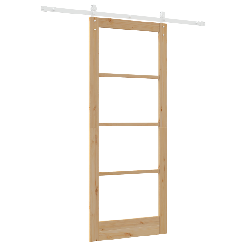 Schiebetür mit Beschlägen Set ORKDALMassivholz & Glas