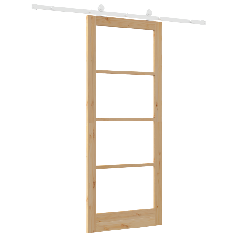 Schiebetür mit Hardware-Set ORKDALMassivholz & Glas