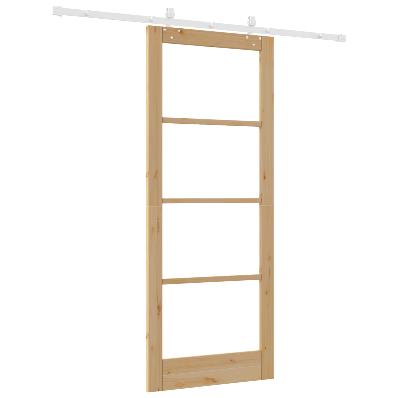 Schiebetür mit Hardware Set 86x211 cm Massivholz Kiefer