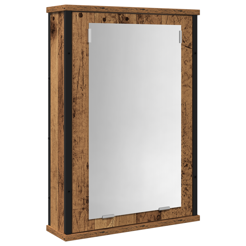 2-teiliges Badezimmermöbelset Alte Holzoptik aus Holzwerkstoff