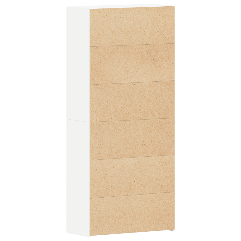 Schuhschrank Weiß 80x35.5x180 cm Holzwerkstoff