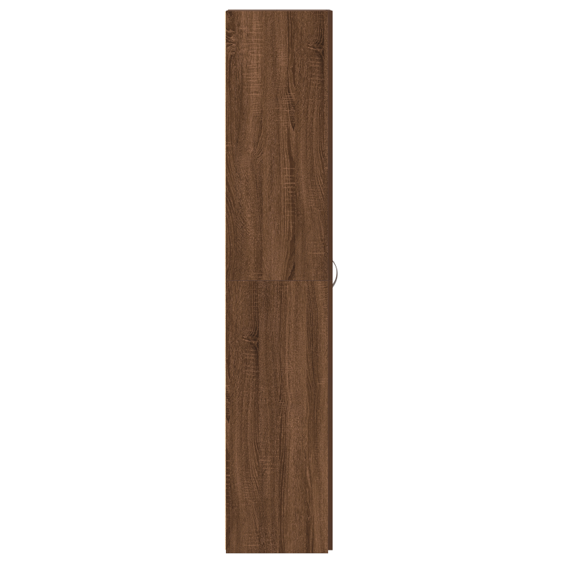 Schuhschrank Braunes Eichenholz 80x35,5x180 cm Ingenieurholz
