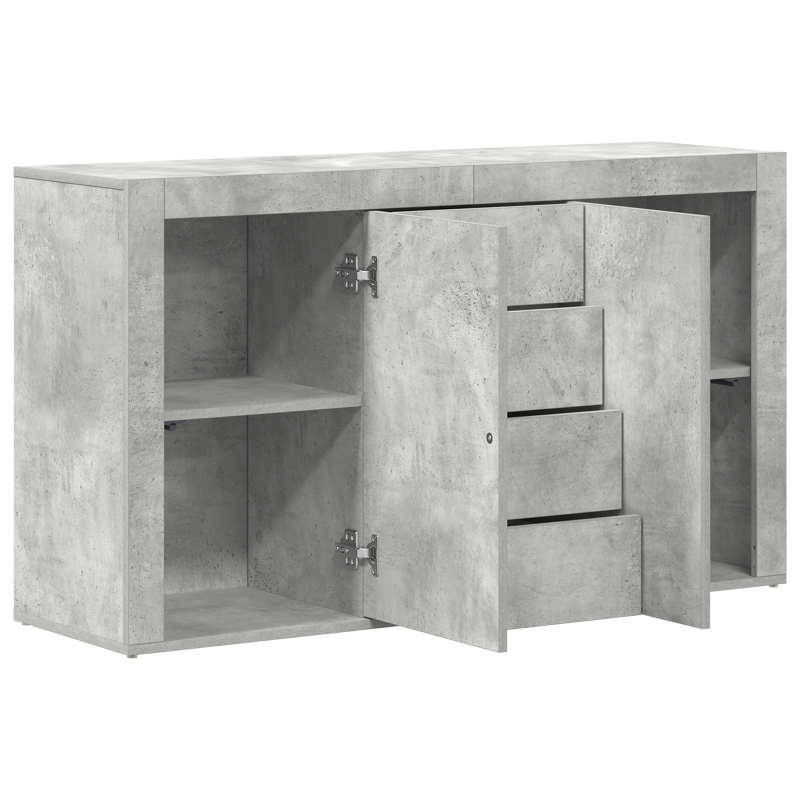 Sideboard Grau-Beton Holzwerkstoff 120 x 36 x 69 cm Stauraum
