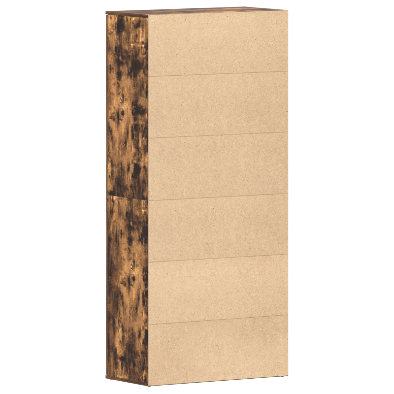 Schuhschrank Geräucherte Eiche 80x39x180 cm Werkstoff