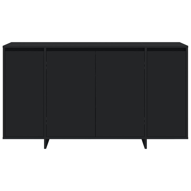 Schwarzes Sideboard Holzwerkstoff 135 x 41 x 75 cm
