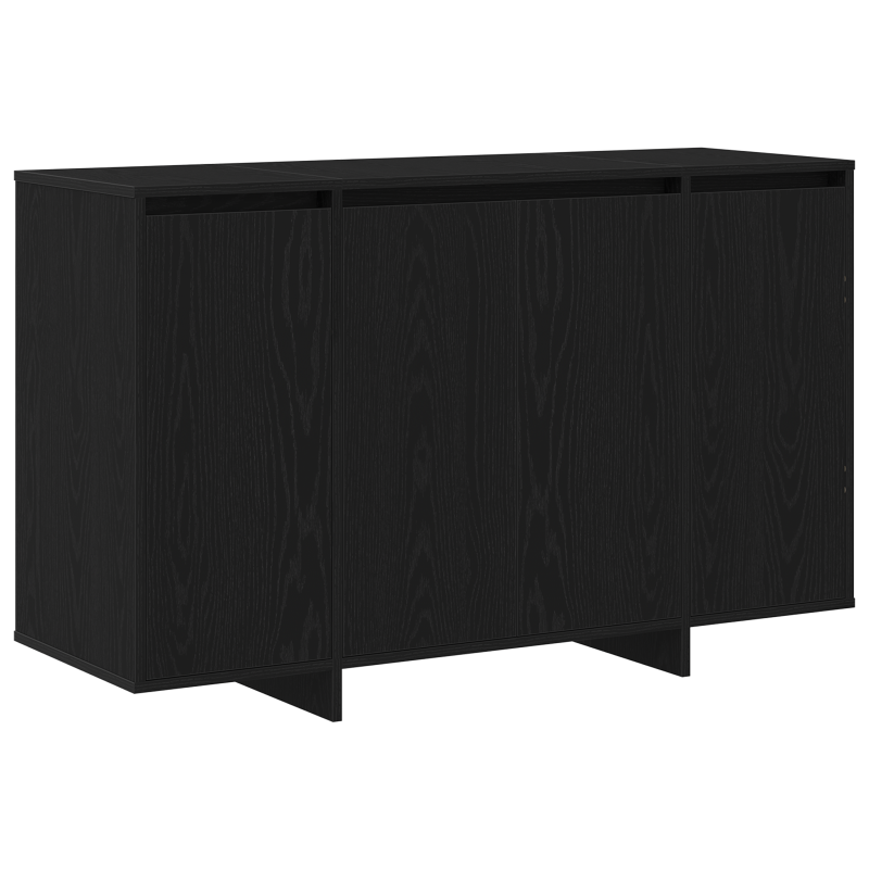 Schwarzes Eichen-Sideboard Schwarze Eiche Holz 120 x 41 x 75 cm