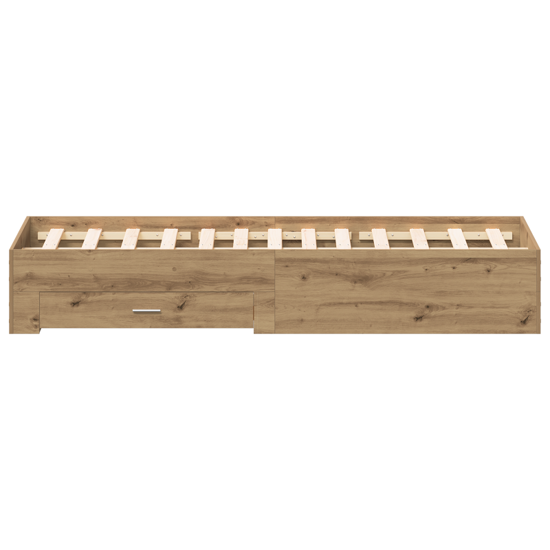 Bettgestell mit Schubladen Eiche Holzwerkstoff 140 x 190 cm